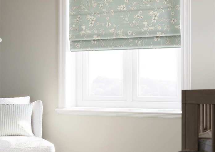 Etched Vine, Eau de Nil - Roman Blind - Image 5
